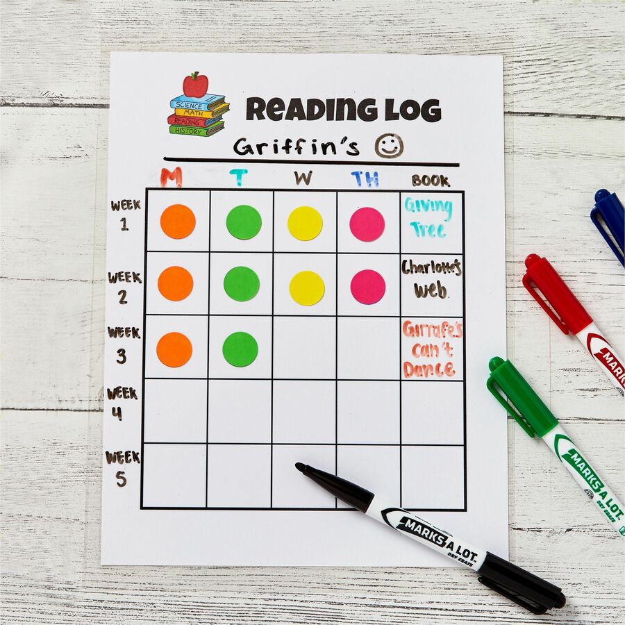 Avery® Marks A Lot Dry Erase Markers, Desk/Pen-Style, 24 Assorted