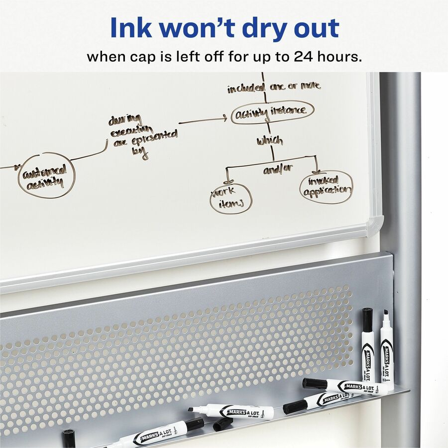 Avery® Marks A Lot Dry Erase Markers, Desk/Pen-Style, 24 Assorted