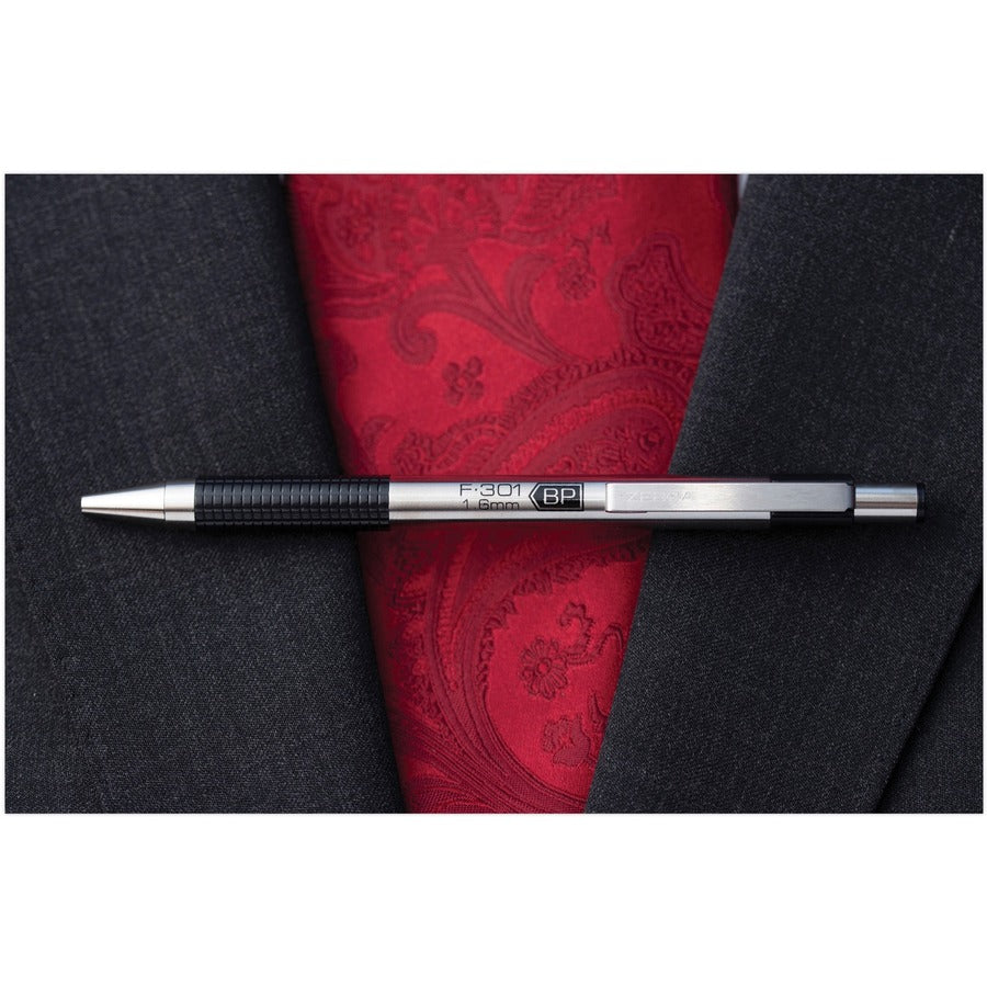 Zebra STEEL 3 Series F-301 Retractable Ballpoint Pen