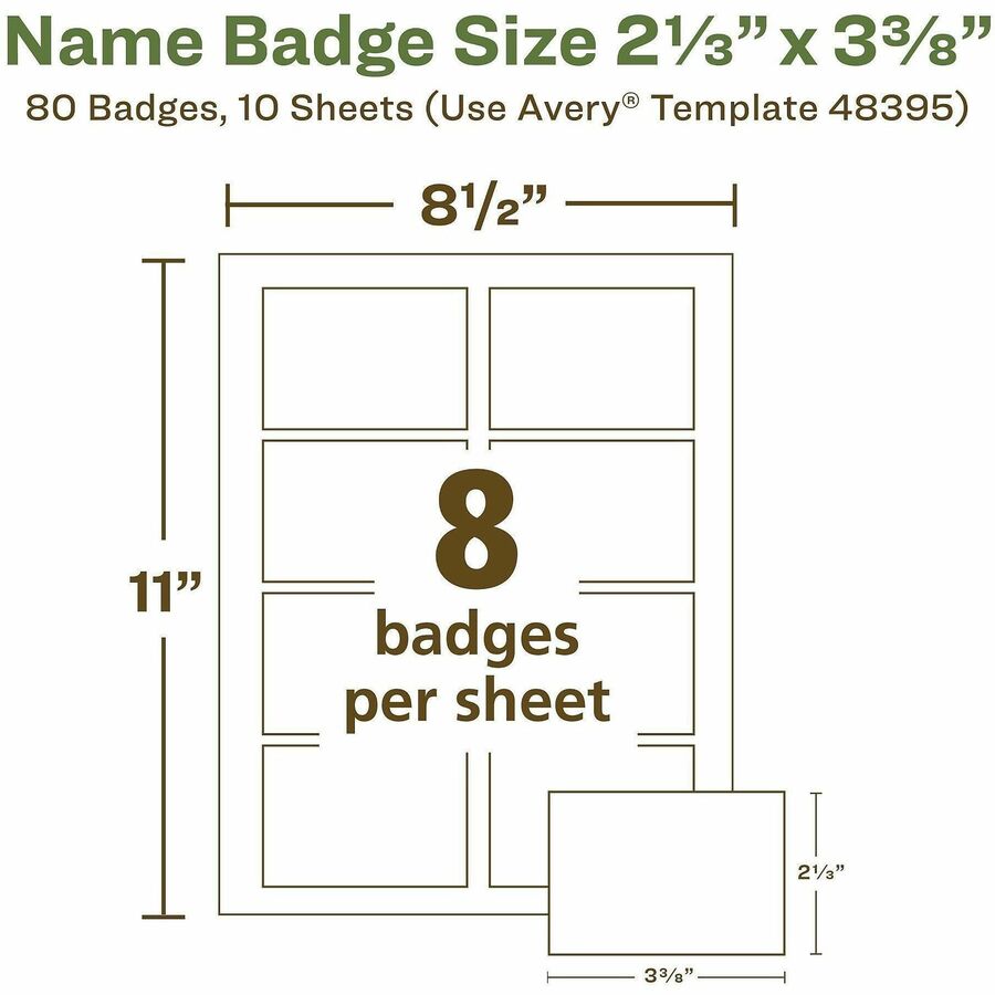 Avery® Eco-friendly Premium Name Badge Labels