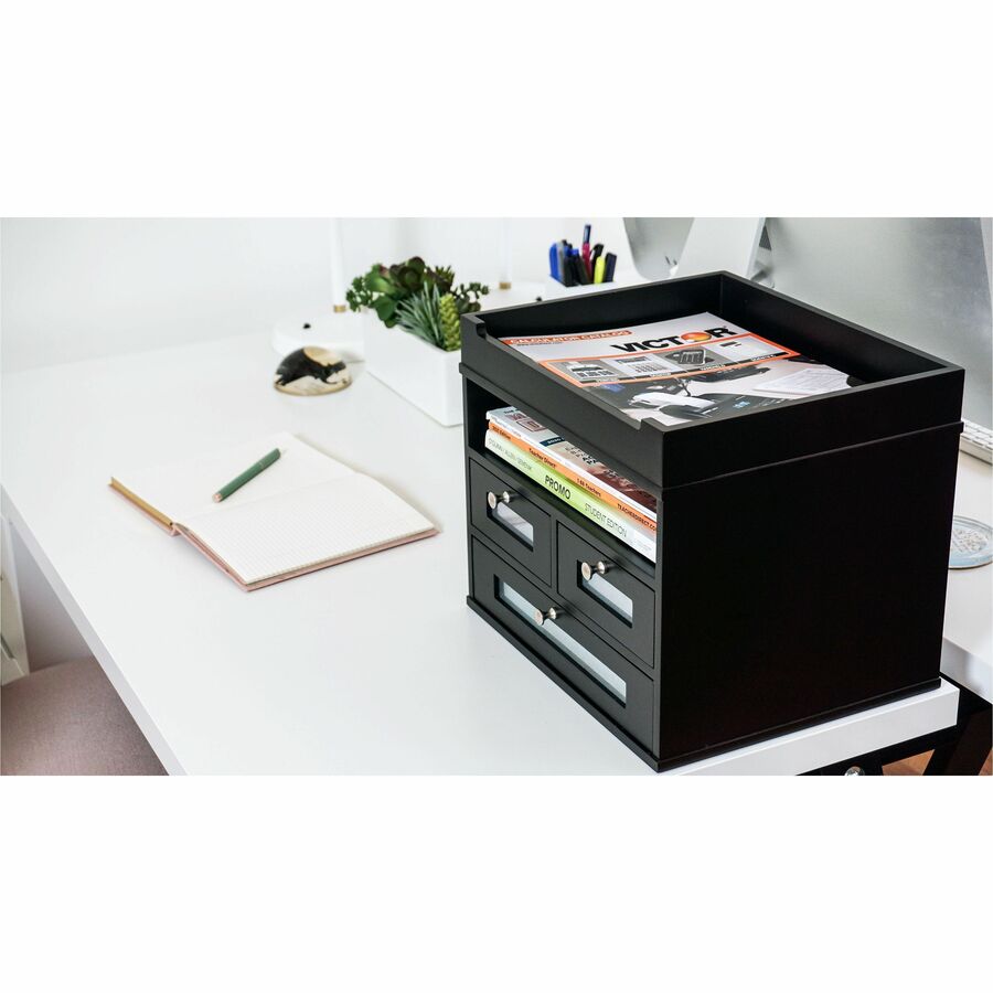 Victor Midnight Black Collection Tidy Tower Organizer
