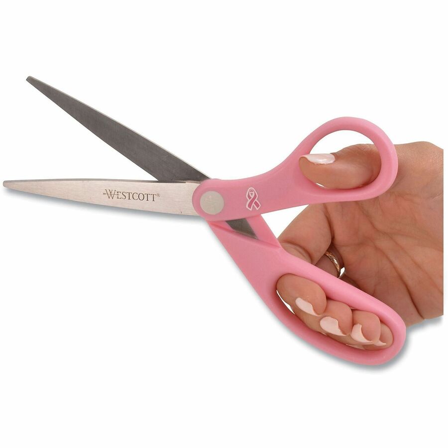 Westcott 8" Breast Cancer Awareness Straight Scissors