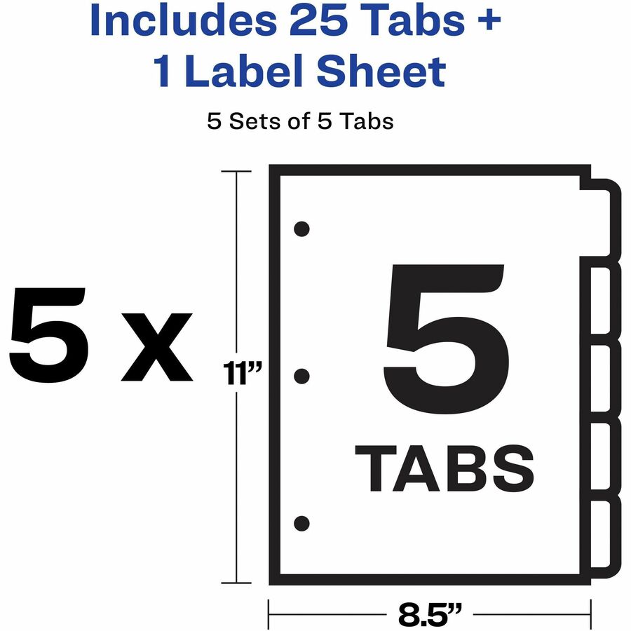 Avery® Big Tab Clear Label Index Maker Dividers