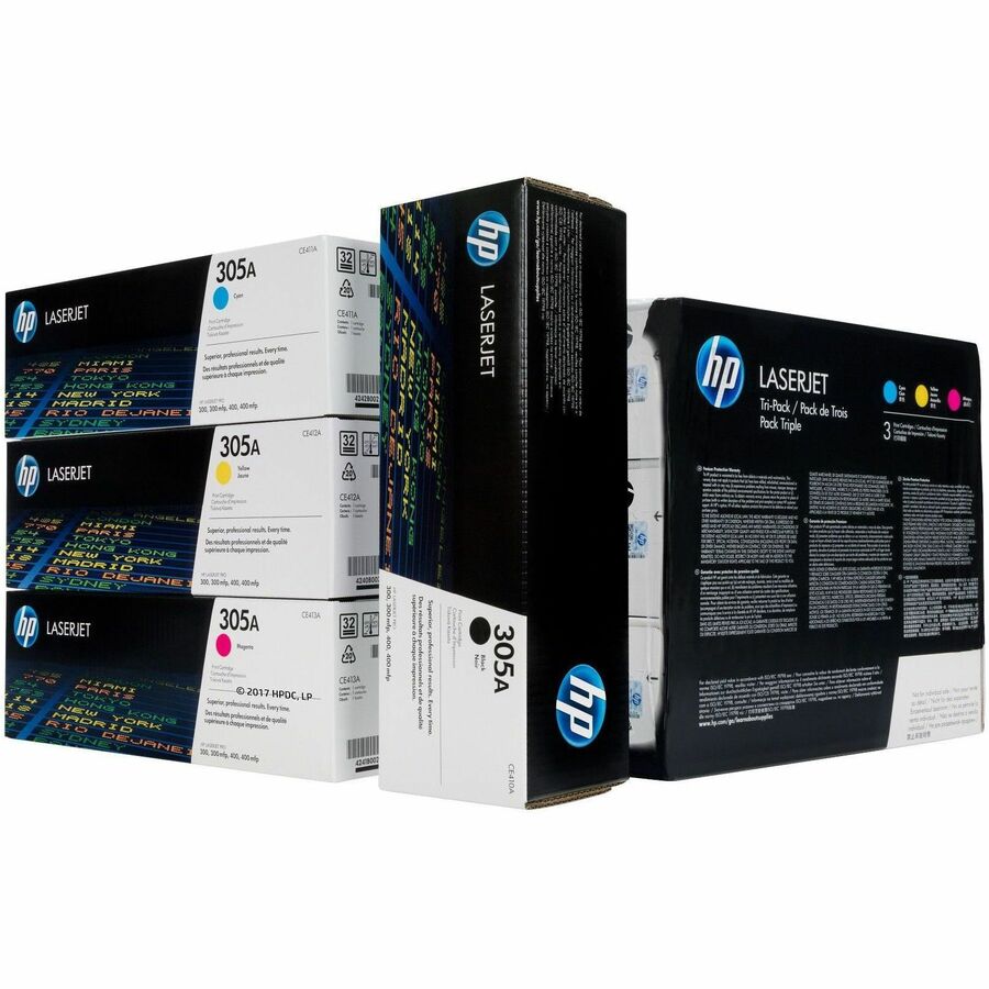 HP 305A Original Standard Yield Laser Toner Cartridge - Single Pack - Yellow - 1 Each