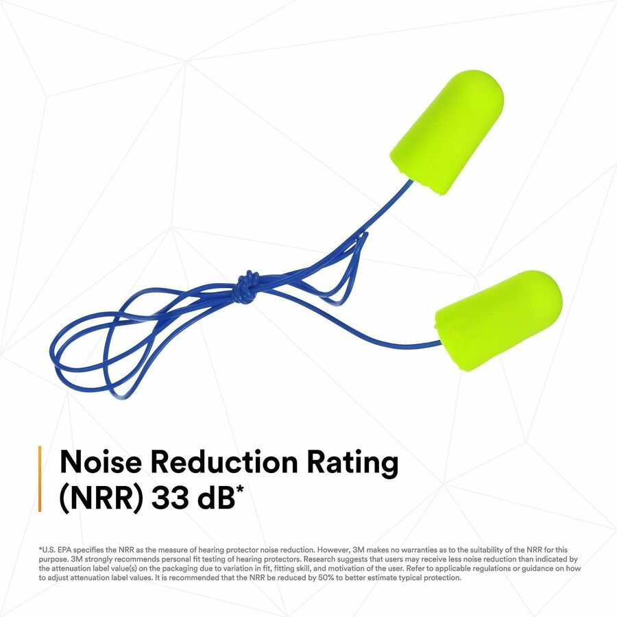 3M soft Yellow Neons Corded Earplugs