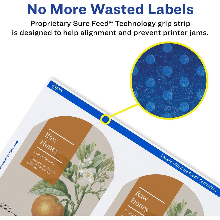 Avery® Arched Labels - Sure Feed - Print-to-the-Edge