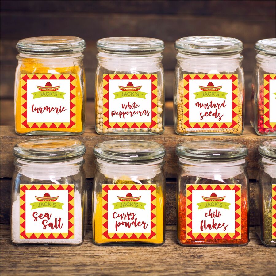 Avery Matte White Square Labels