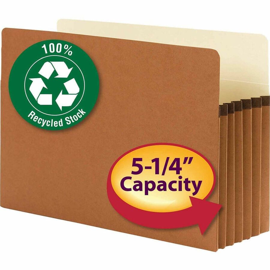Smead Straight Tab Cut Legal Recycled File Pocket