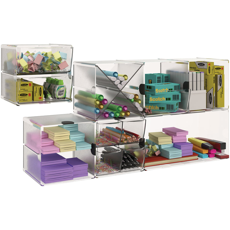 Deflecto Stackable Cube Organizer