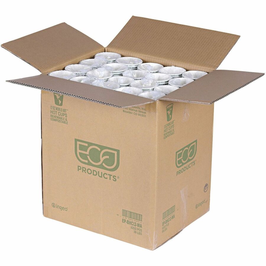 Eco-Products 12 oz World Art Hot Beverage Cups