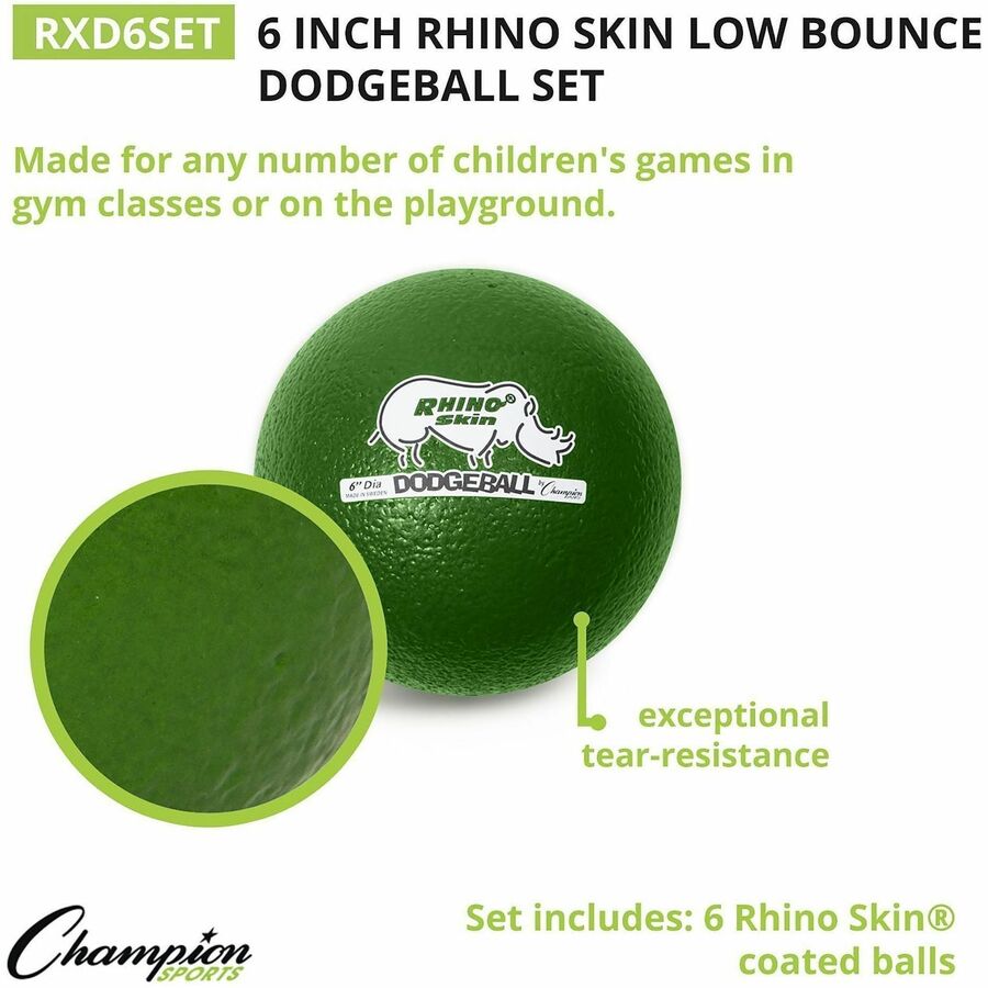 Champion Sports Rhino Skin Low Bounce Dodgeball Set
