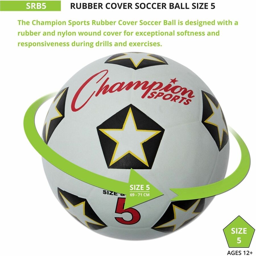 Champion Sports Rubber Soccer Ball Size 5