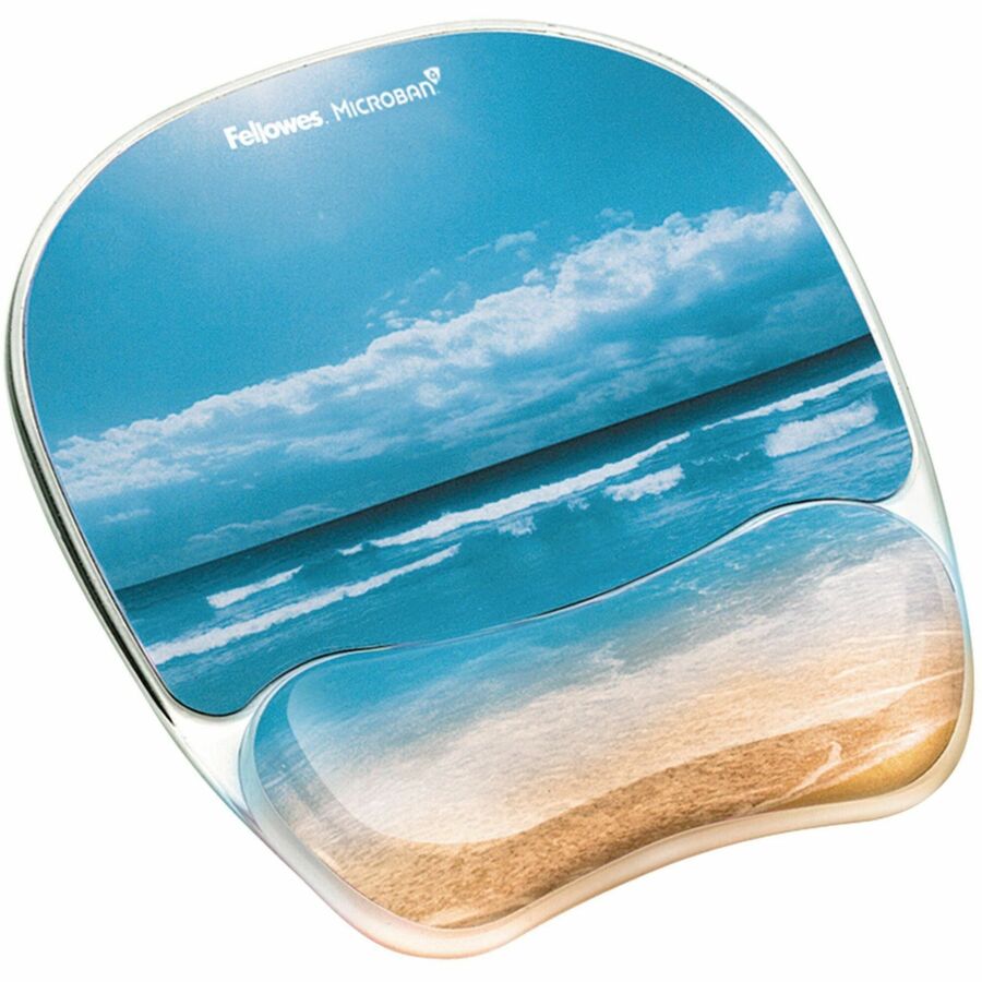 Fellowes Photo Gel Mouse Pad and Wrist Rest with Microban