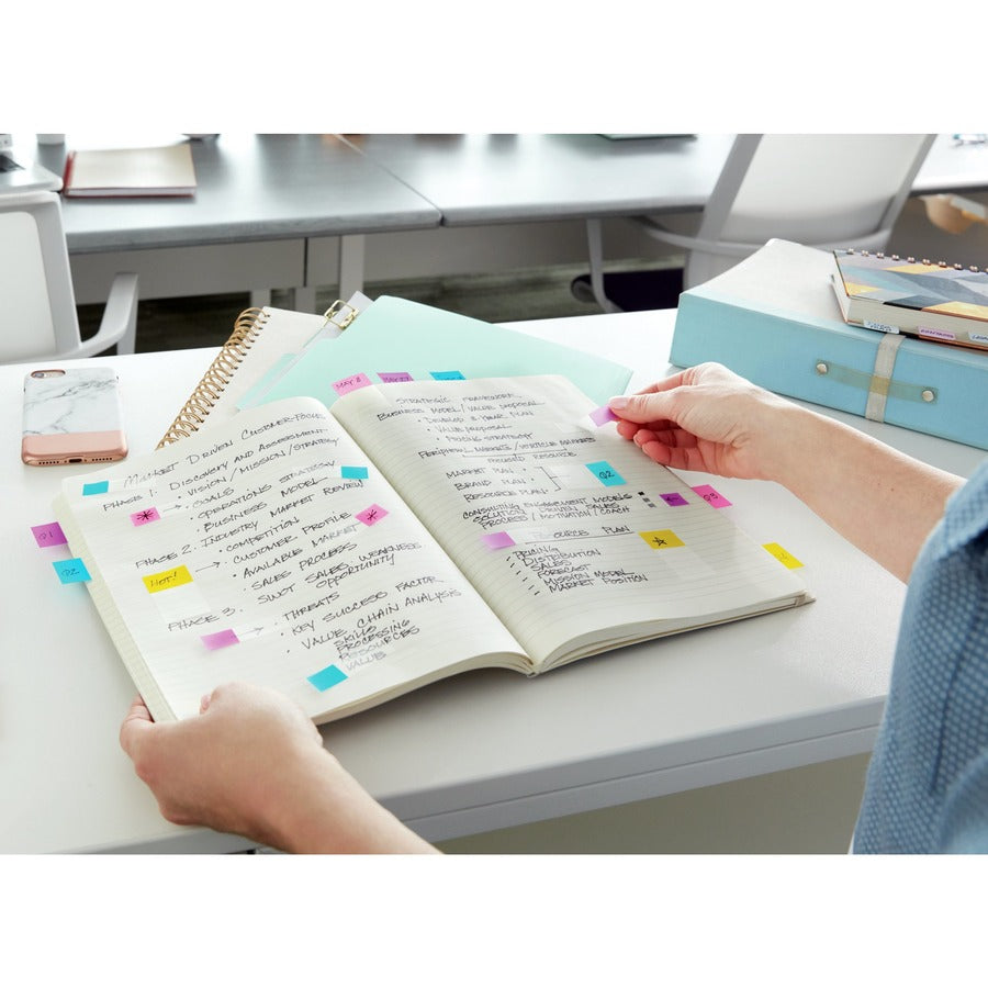 Post-it® Flags in Desk Grip Dispenser