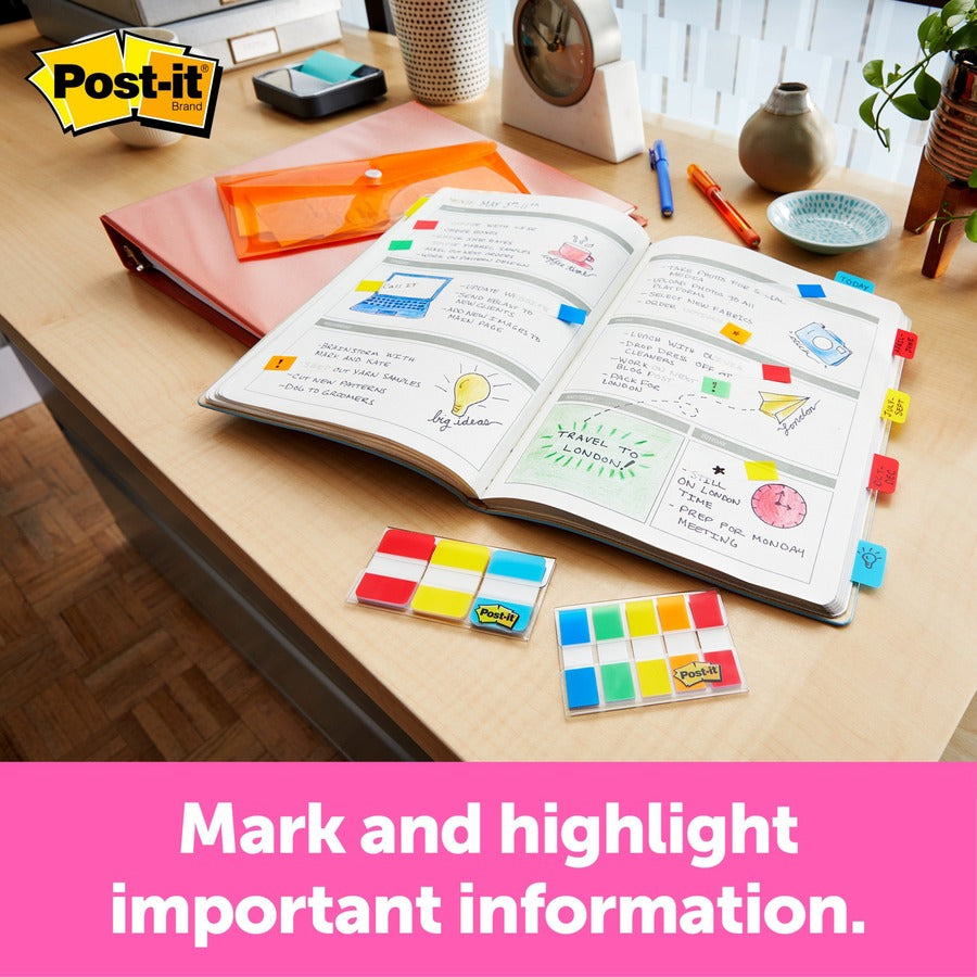 Post-it® Flags in Desk Grip Dispenser