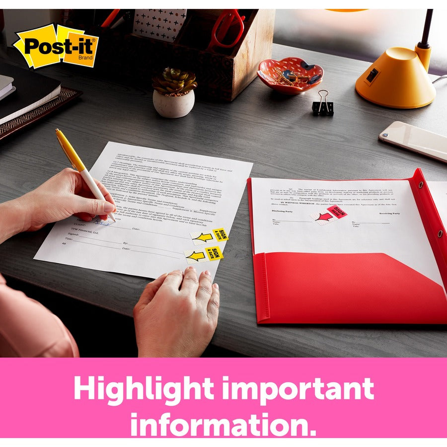 Post-it® Flags in Desk Grip Dispenser