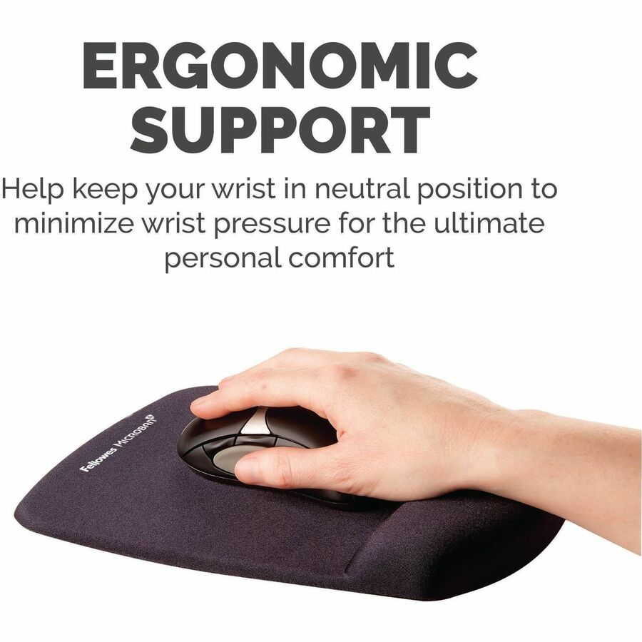 Fellowes PlushTouch Microban Mouse Pad Wrist Rest