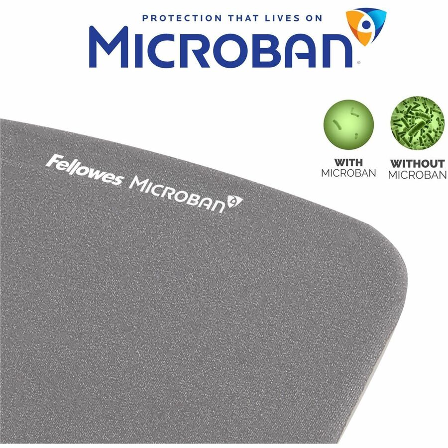 Fellowes PlushTouch Microban Mouse Pad Wrist Rest