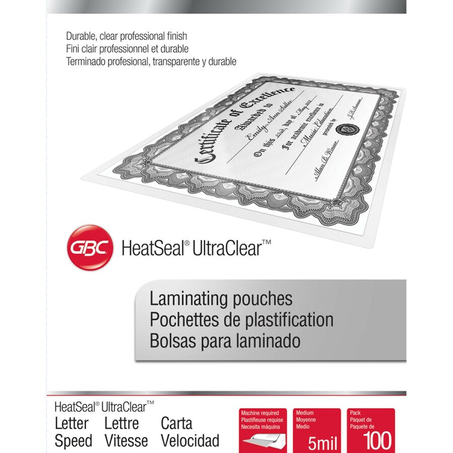 GBC UltraClear Thermal Laminating Pouches
