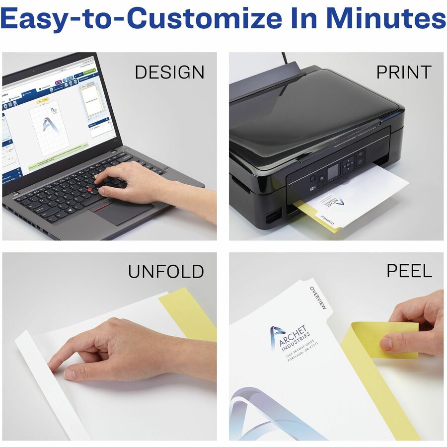 Avery® Unpunched Print-On Dividers