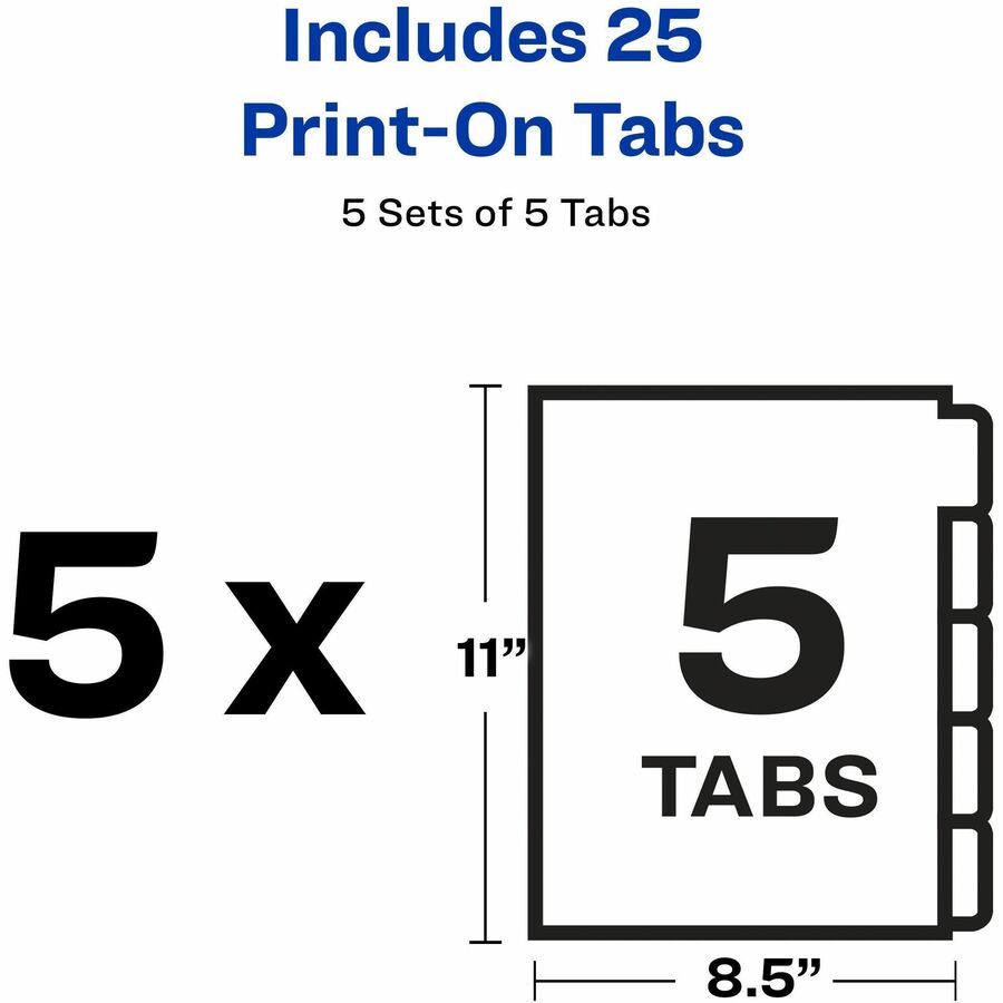 Avery® Unpunched Print-On Dividers
