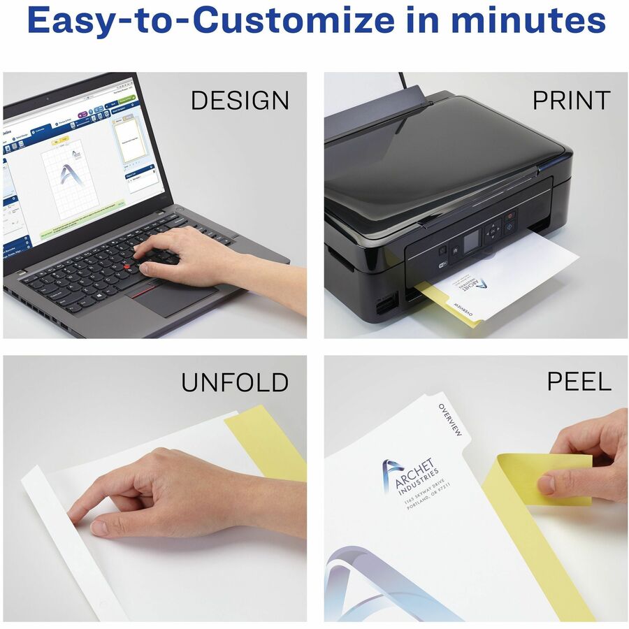 Avery® Unpunched Print-On Dividers