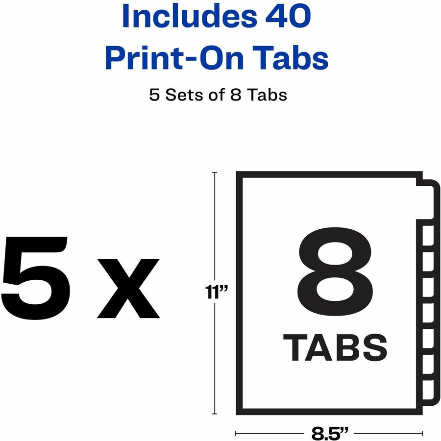 Avery® Unpunched Print-On Dividers