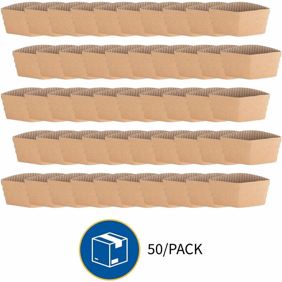 Genuine Joe Protective Corrugated Cup Sleeves