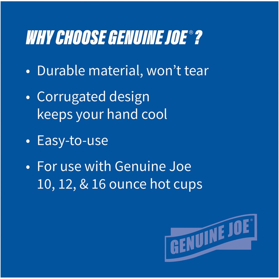 Genuine Joe Protective Corrugated Cup Sleeves