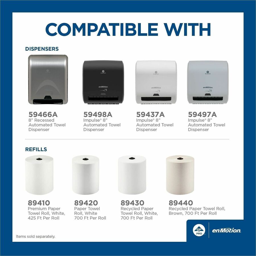 enMotion 8" Recycled Paper Towel Rolls by GP Pro