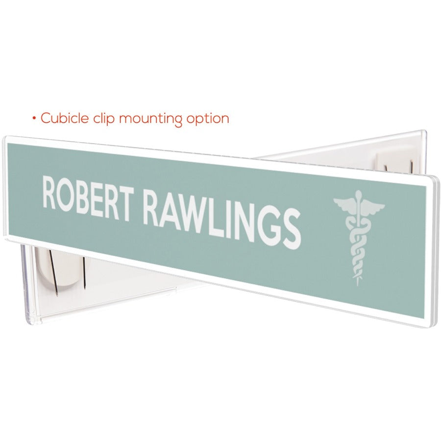 Deflecto Cubicle Nameplate Sign Holder