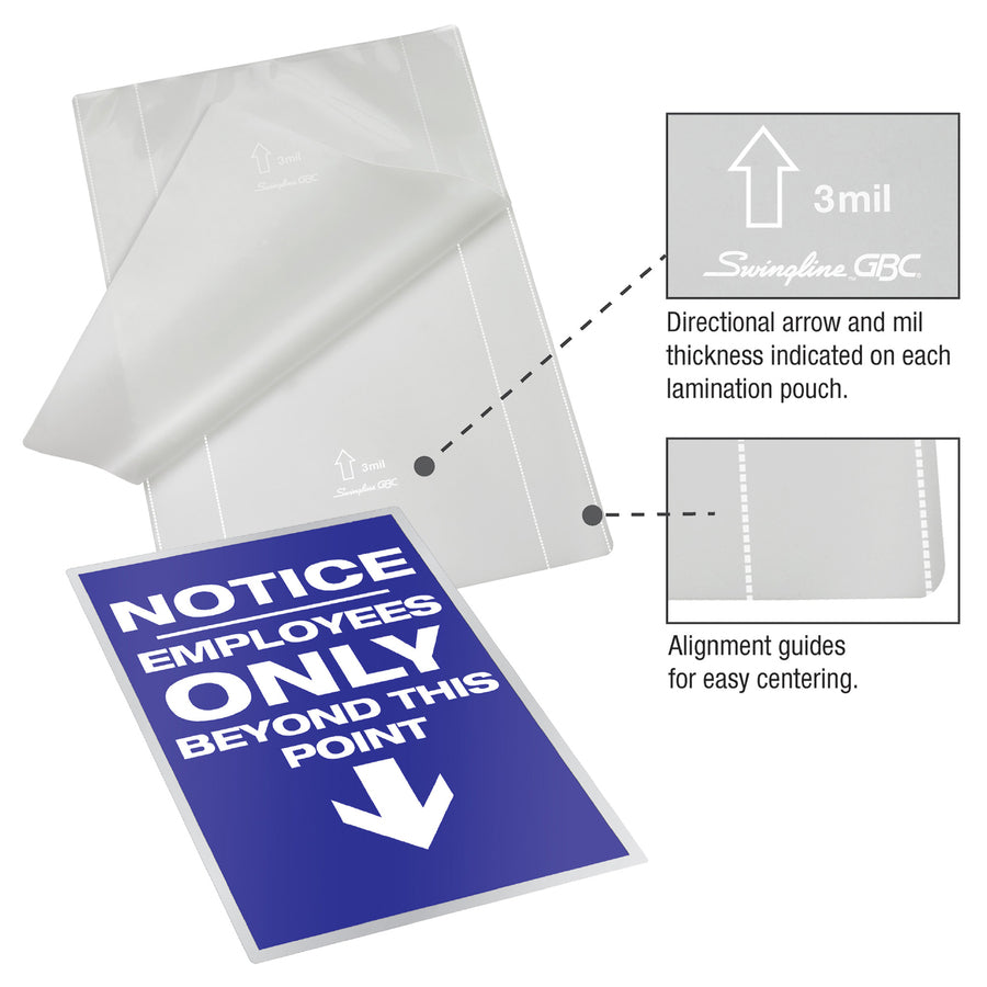 GBC Fusion EZUse Laminating Pouches