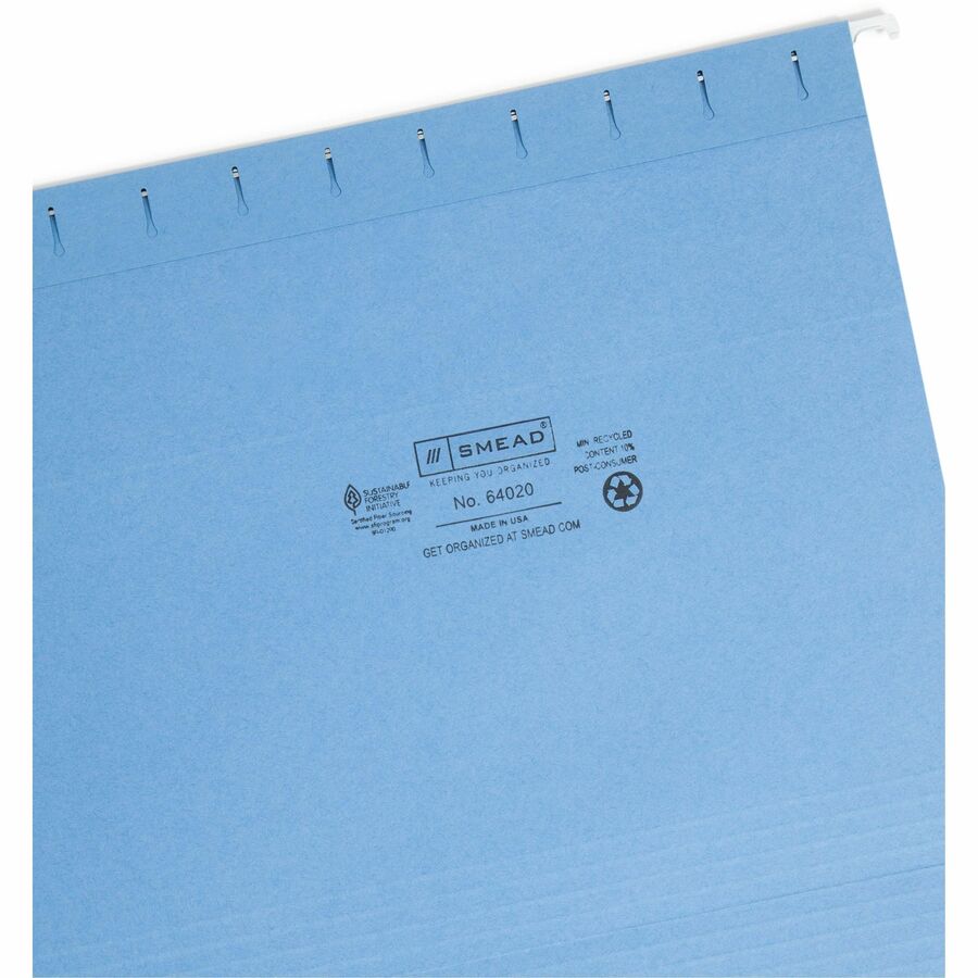 Smead 1/3 Tab Cut Letter Recycled Hanging Folder