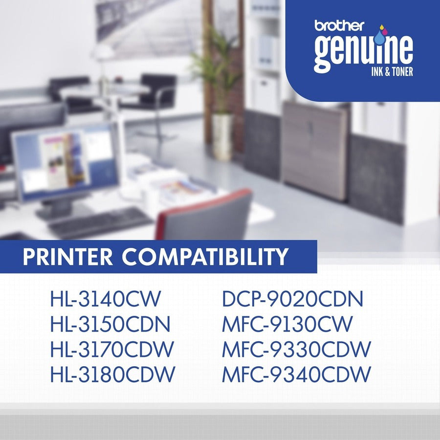 Brother TN225C Original High Yield Laser Toner Cartridge - Cyan - 1 Each
