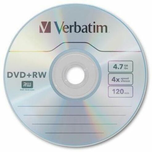 Verbatim 94834 DVD Rewritable Media - DVD+RW - 4x - 4.70 GB - 30 / Pack - Silver