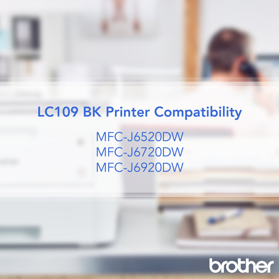 Brother LC109BK Original Inkjet Ink Cartridge - Black - 1 Each