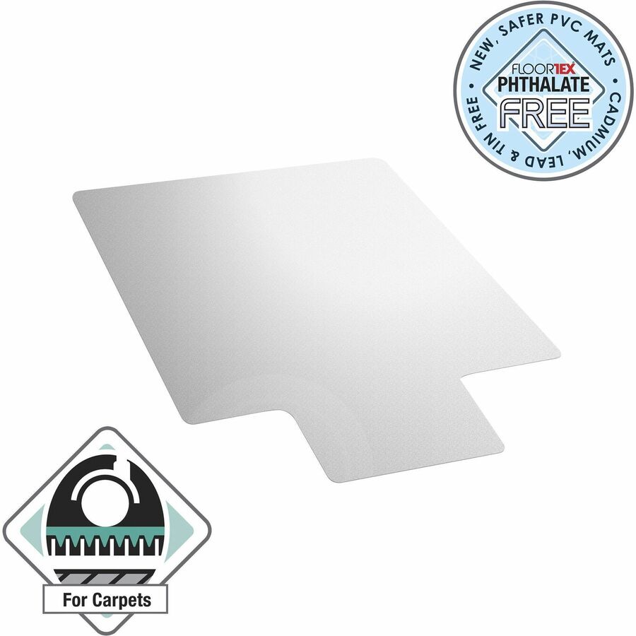 Floortex Computex® Anti-Static Vinyl Lipped Chair Mat for Carpets up to 3/8" - 36" x 48"