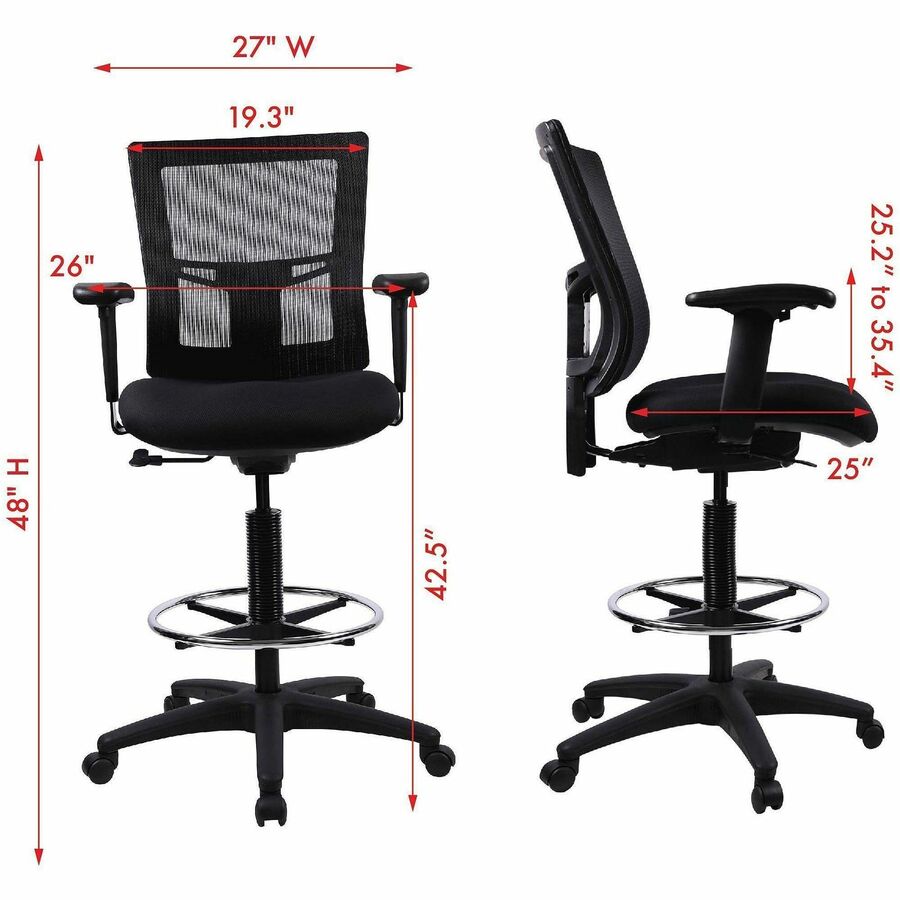 Lorell Mesh Back Drafting Stool