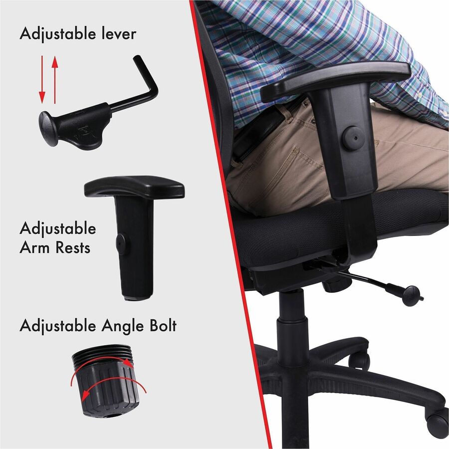 Lorell Ergomesh Managerial Mesh Mid-back Chair