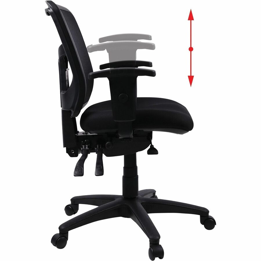 Lorell Ergomesh Swivel Mesh Mid-back Office Chair