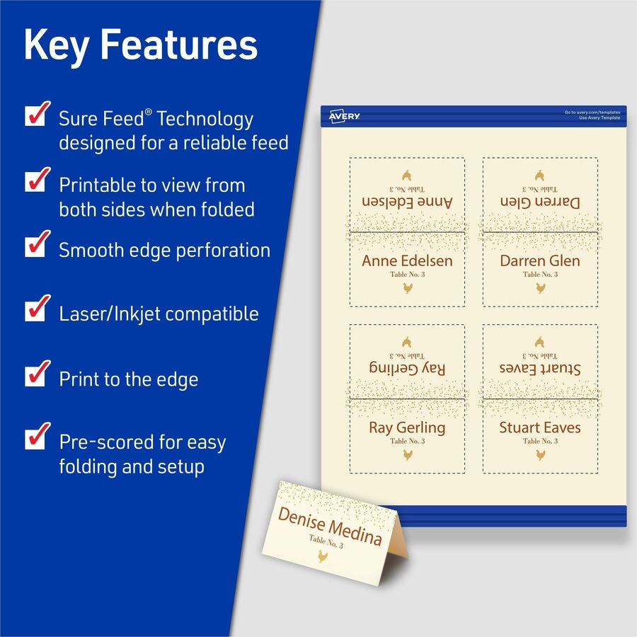 Avery® Sure Feed Tent Cards
