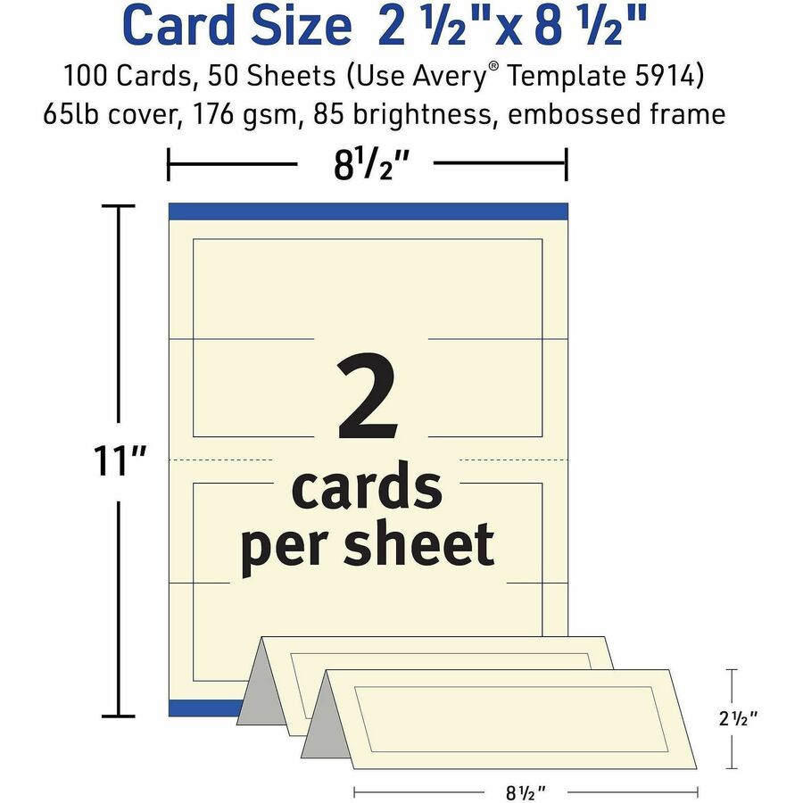 Avery® Sure Feed Embossed Tent Cards