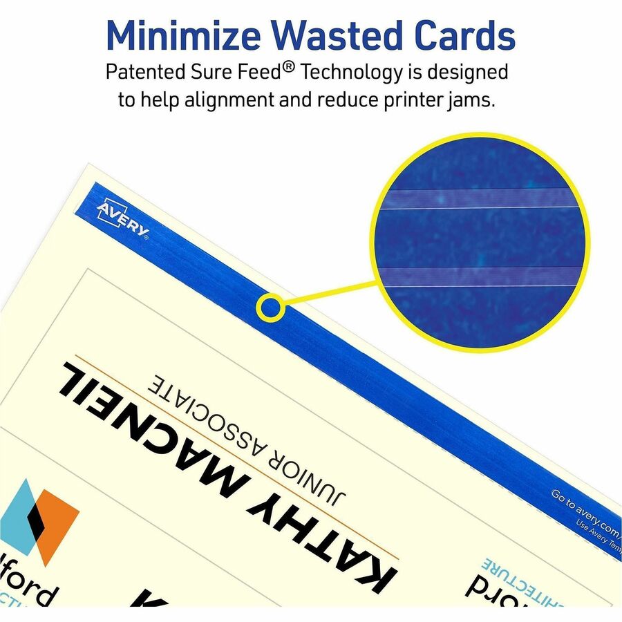 Avery® Sure Feed Embossed Tent Cards