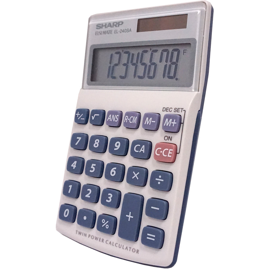 SHARP® EL-240SAB 8-Digit Handheld Calculator
