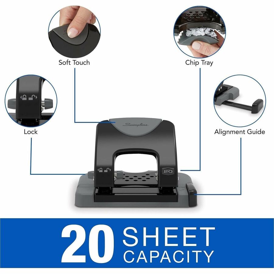 Swingline SmartTouch Low-Force 2-Hole Punch