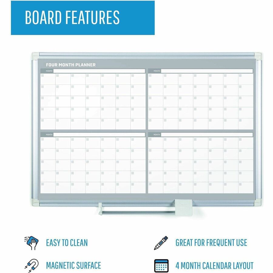 MasterVision Dry-erase 4-month Planner