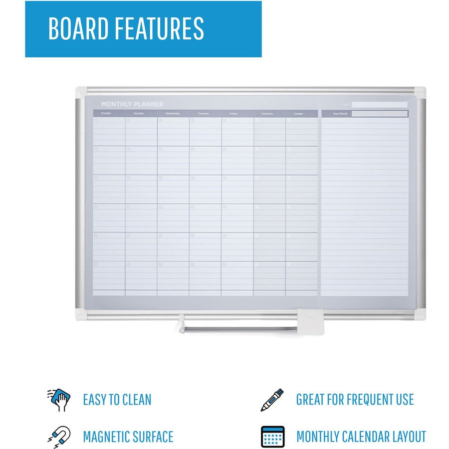 MasterVision 2' Magnetic Gold Monthly Planner