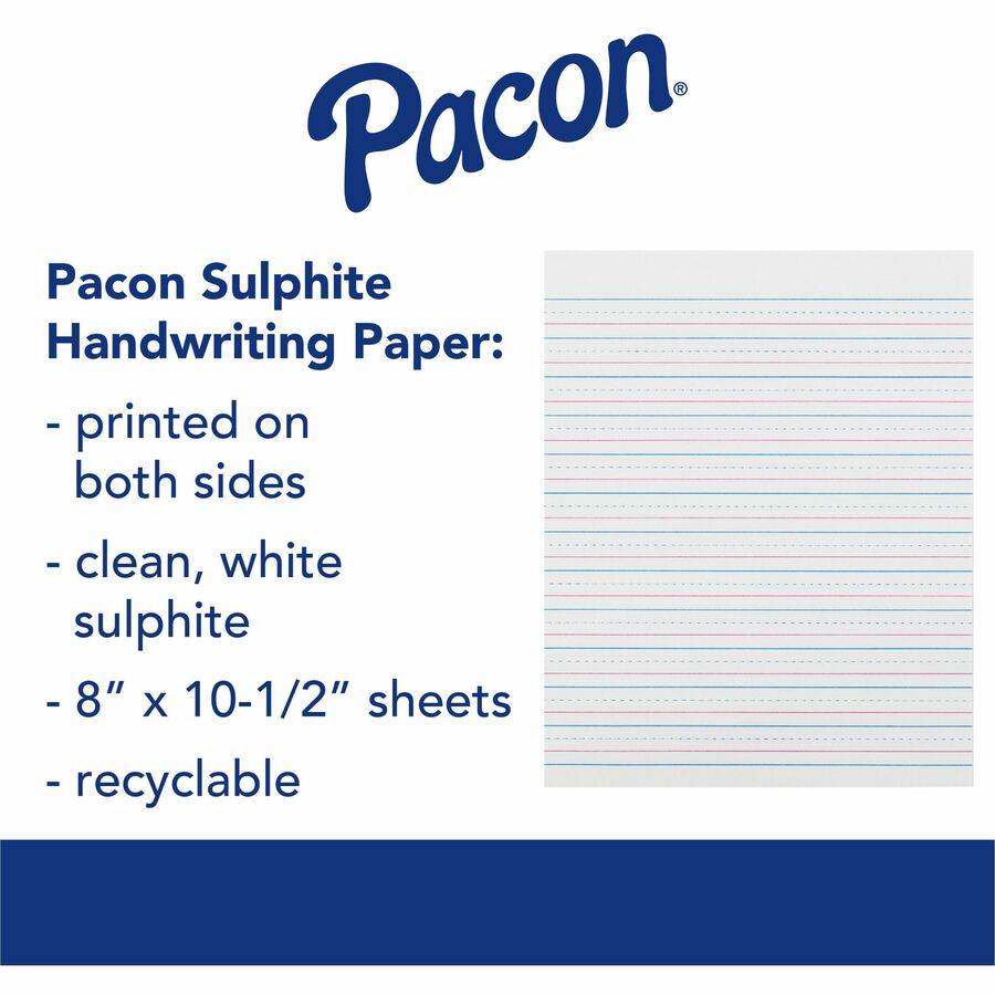 Zaner-Bloser Pacon Broken Midline Sulphite Paper