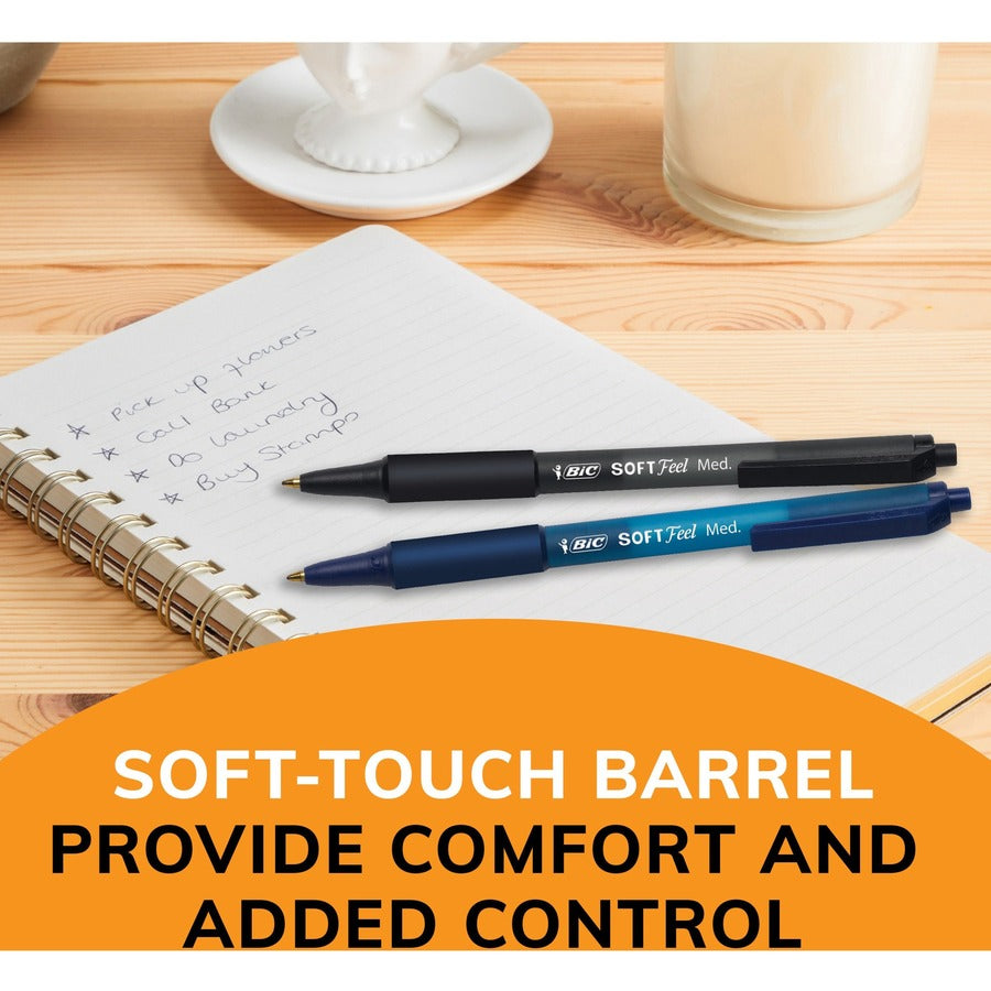 BIC Soft Feel Retractable Ball Point Pen Medium, Assorted