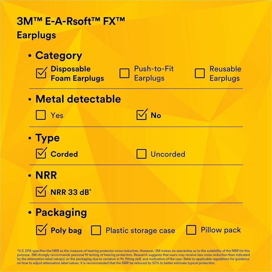 E-A-R soft FX Corded Earplugs